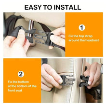 Заредете изображение във визуализатора на галерията – Car organizer for front seats with compartments black
