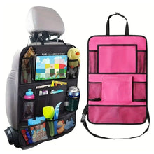 Заредете изображение във визуализатора на галерията – Car organizer for front seats with compartments pink
