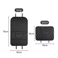 Заредете изображение във визуализатора на галерията – Protective leather mat for car seat anti-kick with organizer black
