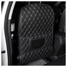 Заредете изображение във визуализатора на галерията – Protective leather mat for car seat anti-kick with organizer black
