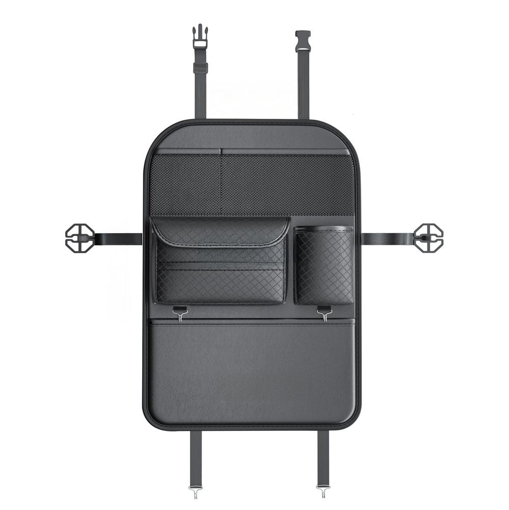 Car organizer for front seats with compartments D03 black