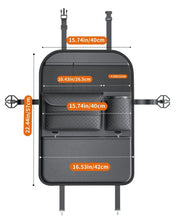 Заредете изображение във визуализатора на галерията – Car organizer for front seats with compartments D03 black
