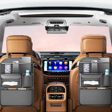 Заредете изображение във визуализатора на галерията – Car organizer for front seats with compartments D03 black
