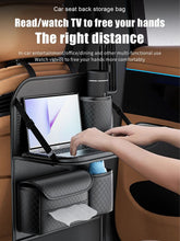 Заредете изображение във визуализатора на галерията – Foldable Car organizer for front seats with compartments D03-B black
