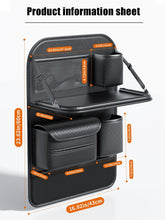 Заредете изображение във визуализатора на галерията – Foldable Car organizer for front seats with compartments D03-B black

