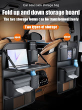 Заредете изображение във визуализатора на галерията – Foldable Car organizer for front seats with compartments D03-B black
