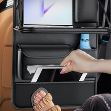 Заредете изображение във визуализатора на галерията – Foldable Car organizer for front seats with compartments D03-B black
