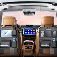 Заредете изображение във визуализатора на галерията – Foldable Car organizer for front seats with compartments D03-B black
