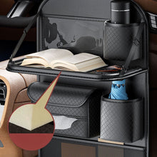 Заредете изображение във визуализатора на галерията – Foldable Car organizer for front seats with compartments D03-B black
