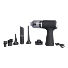 Заредете изображение във визуализатора на галерията – Car vacuum cleaner cordless with set of tips 4000pa 1500 mAh black
