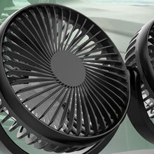 Заредете изображение във визуализатора на галерията – Dual car fan powered by USB black
