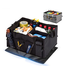 Заредете изображение във визуализатора на галерията – Foldable car boot storage container (Oxford material) black
