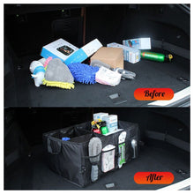Заредете изображение във визуализатора на галерията – Foldable car boot storage container (Oxford material) black
