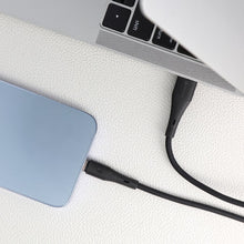 Заредете изображение във визуализатора на галерията – FORCELL F-ENERGY C343 cable USB A to Lightning 2,4A 12W Silicone 1 m black
