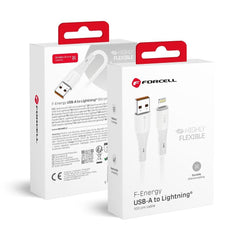 FORCELL F-ENERGY C343 cable USB A to Lightning 2,4A 12W Silicone 1 m white