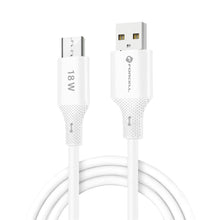 Заредете изображение във визуализатора на галерията – FORCELL F-ENERGY C341 cable USB A to Micro USB QC3.0 2,4A 18W Silicone 1 m white
