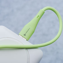 Заредете изображение във визуализатора на галерията – FORCELL F-ENERGY C342 cable USB A to Type C QC4.0 3A 66W Silicone 1 m green
