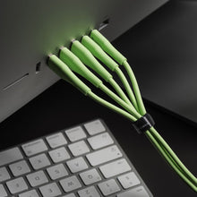 Заредете изображение във визуализатора на галерията – FORCELL F-ENERGY C343 cable USB A to Lightning 2,4A 12W Silicone 1 m green

