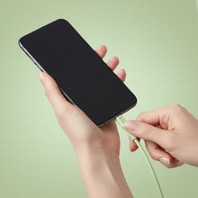 Заредете изображение във визуализатора на галерията – FORCELL F-ENERGY C346 cable Type C to Lightning PD 3A 27W Silicone 1 m green
