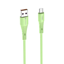 Заредете изображение във визуализатора на галерията – FORCELL F-ENERGY C341 cable USB A to Micro USB QC3.0 2,4A 18W Silicone 1 m green
