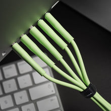 Заредете изображение във визуализатора на галерията – FORCELL F-ENERGY C341 cable USB A to Micro USB QC3.0 2,4A 18W Silicone 1 m green
