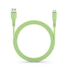 Заредете изображение във визуализатора на галерията – FORCELL F-ENERGY C341 cable USB A to Micro USB QC3.0 2,4A 18W Silicone 1 m green
