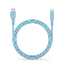 Заредете изображение във визуализатора на галерията – FORCELL F-ENERGY C342 cable USB A to Type C QC4.0 3A 66W Silicone 1 m blue
