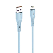 Заредете изображение във визуализатора на галерията – FORCELL F-ENERGY C343 cable USB A to Lightning 2,4A 12W Silicone 1 m blue
