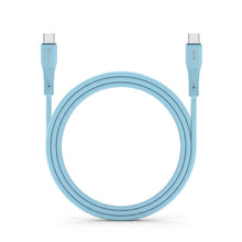 Заредете изображение във визуализатора на галерията – FORCELL F-ENERGY C344 cable Type C to Type C QC4.0 PD 3A 60W Silicone 1 m blue
