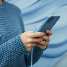 Заредете изображение във визуализатора на галерията – FORCELL F-ENERGY C347 cable Type C to Type C QC4.0 PD 5A 100W Silicone 1 m blue
