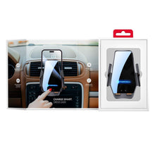 Заредете изображение във визуализатора на галерията – Forcell F-GRIP HS6 car holder with wireless charger with glass and air vent mount black
