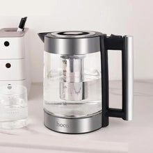 Заредете изображение във визуализатора на галерията – Electric kettle Hoco 1,8L HA01A boron glass / stainless steel
