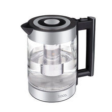 Заредете изображение във визуализатора на галерията – Electric kettle Hoco 1,8L HA01A boron glass / stainless steel
