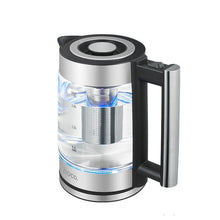 Заредете изображение във визуализатора на галерията – Electric kettle Hoco 1,8L HA01A boron glass / stainless steel
