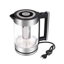 Заредете изображение във визуализатора на галерията – Electric kettle Hoco 1,8L HA01A boron glass / stainless steel
