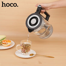 Заредете изображение във визуализатора на галерията – Electric kettle Hoco 1,8L HA01A boron glass / stainless steel
