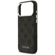Заредете изображение във визуализатора на галерията – Оригинален гръб GUESS за IPHONE 17 Pro Max compatible with MagSafe GUHMP17XPSPOSSSK (PU W/ Peony Hot Stamp Script) черен
