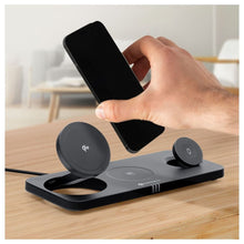 Заредете изображение във визуализатора на галерията – FORCELL F-ENERGY MagNetix 3w1 Qi2 20,5W wireless charger compatible with MagSafe black
