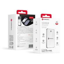 Заредете изображение във визуализатора на галерията – FORCELL F-ENERGY F10K8 Super Slim powerbank compatible with MagSafe PD3.0 QC4.0 15W 10000 mAh white
