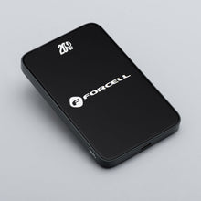 Заредете изображение във визуализатора на галерията – FORCELL F-ENERGY F5K8 Super Slim powerbank compatible with MagSafe PD3.0 QC4.0 15W 5000 mAh black
