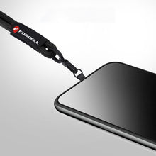 Заредете изображение във визуализатора на галерията – FORCELL F-DESIGN R10X40 wrist phone lanyard with adjustable length (max 20cm in the loop) black
