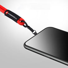 Заредете изображение във визуализатора на галерията – FORCELL F-DESIGN R10X40 wrist phone lanyard with adjustable length (max 20cm in the loop) red

