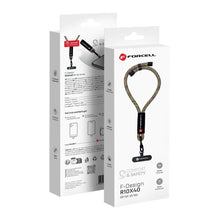 Заредете изображение във визуализатора на галерията – FORCELL F-DESIGN R10X40 wrist phone lanyard with adjustable length (max 20cm in the loop) green pink purple
