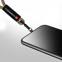 Заредете изображение във визуализатора на галерията – FORCELL F-DESIGN R10X40 wrist phone lanyard with adjustable length (max 20cm in the loop) green pink purple
