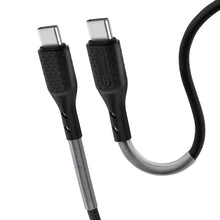 Заредете изображение във визуализатора на галерията – Cable USB C to USB C Forcell F-Energy QC4.0 PD 5A 240W Carbon 1 m CB-05C black
