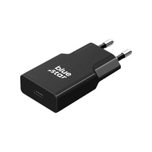Заредете изображение във визуализатора на галерията – Travel charger Blue Star Slim GaN 1x Type C PD QC4.0 3A 20W black
