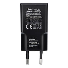 Заредете изображение във визуализатора на галерията – Travel charger Blue Star Slim GaN 1x Type C + 1x USB A PD QC4.0 3A 25W black
