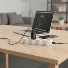 Заредете изображение във визуализатора на галерията – Travel charger Blue Star Slim GaN 1x Type C + 1x USB A PD QC4.0 3A 25W black
