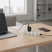 Заредете изображение във визуализатора на галерията – Travel charger Blue Star Slim GaN 2x Type C PD QC4.0 3A 30W black
