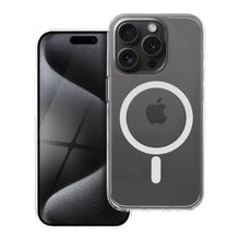 Заредете изображение във визуализатора на галерията – Case for iPhone 15 PRO Forcell F-Protect Clear Hybrid Premium compatible with Magsafe clear
